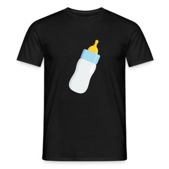 Bébé Bouteille - T-shirt homme - noir - Devant - AI Model Male 178 light (178cm)