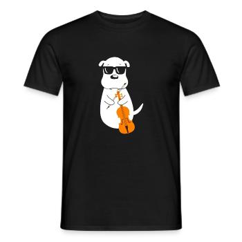 Violon Chien Violon Chien Violon Chien - T-shirt homme - noir - Devant - AI Model Male 178 light (178cm)