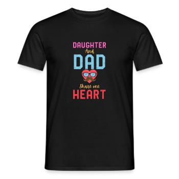 Daughter and father one heart and one soul - Men's T-Shirt - black - Front - AI Model Male 178 light (178cm)