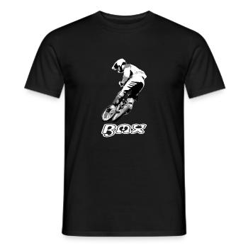 bmx race racing vtt motocross - T-shirt homme - noir - Devant - AI Model Male 178 light (178cm)