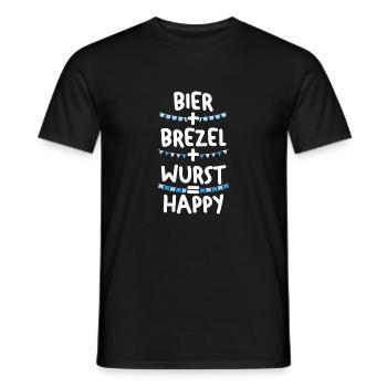Dirndl Trachten München - Männer T-Shirt - Schwarz - Vorne - AI Model Male 178 light (178cm)