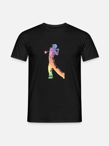 Golf Silhouette - Männer T-Shirt - Schwarz