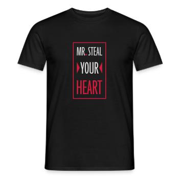 Monsieur vole votre cœur - T-shirt homme - noir - Devant - AI Model Male 178 light (178cm)