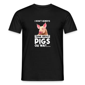 Schweine Schweinefarm Geschenk - Männer T-Shirt - Schwarz - Vorne - AI Model Male 178 light (178cm)
