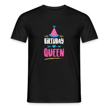 Birthday Queen - Men's T-Shirt - black - Front - AI Model Male 178 light (178cm)