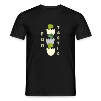 Dino Fun Tastic - T-shirt homme - noir - Devant - AI Model Male 178 light (178cm)