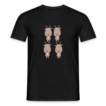 Bébé orignal - T-shirt homme - noir - Devant - AI Model Male 178 light (178cm)