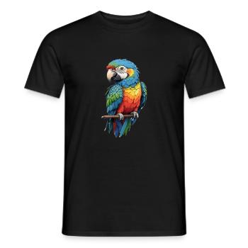 Mode Ara colorée : Exotique Chic - T-shirt homme - noir - Devant - AI Model Male 178 light (178cm)