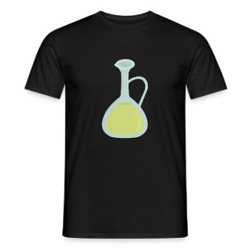 olive oil - Men's T-Shirt - black - Front - AI Model Male 178 light (178cm)