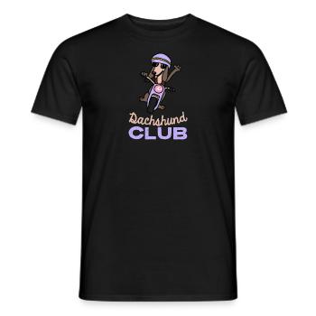 Dachshund Club Biker Dog Gift Wiener Dog - Men's T-Shirt - black - Front - AI Model Male 178 light (178cm)