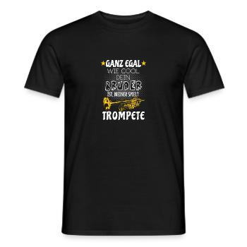 Mein Bruder spielt Trompete - Männer T-Shirt - Schwarz - Vorne - AI Model Male 178 light (178cm)