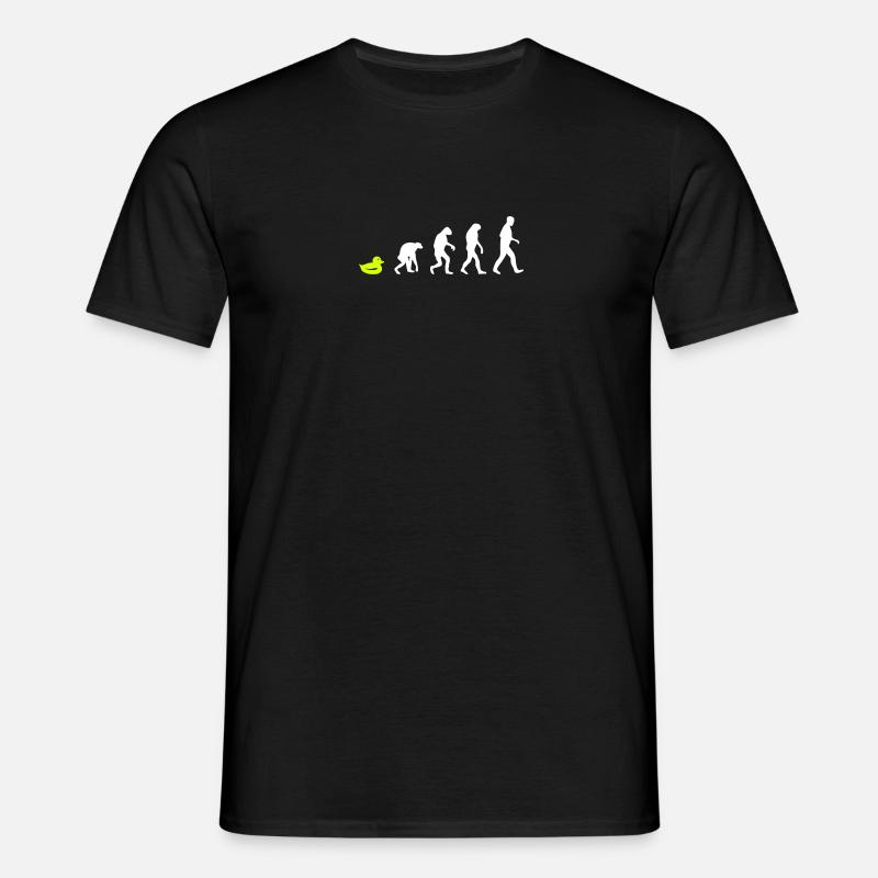 quietsche entchen evolution - Männer T-Shirt - Schwarz