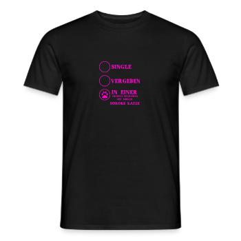 Beziehung Katzen liebe SOKOKE KATZE - Männer T-Shirt - Schwarz - Vorne - AI Model Male 178 light (178cm)