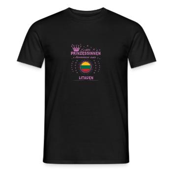 Prinzessinnen kommen aus LITAUEN - Männer T-Shirt - Schwarz - Vorne - AI Model Male 178 light (178cm)