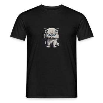 Bad Day Cat - Men's T-Shirt - black - Front - AI Model Male 178 light (178cm)