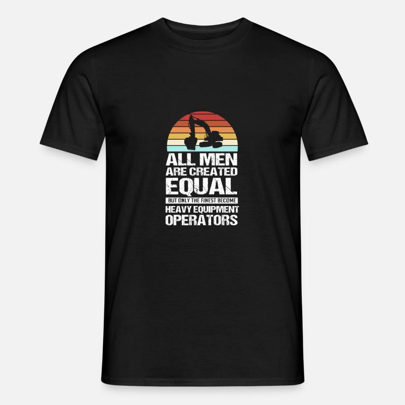 Baustelle Baggerfahrer Baggern - Männer T-Shirt - Schwarz