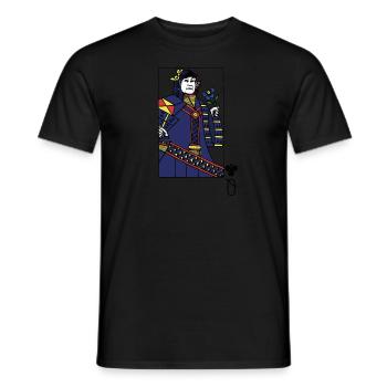 Köngin,spielkarte,karneval,queen elizabeth - Männer T-Shirt - Schwarz - Vorne - AI Model Male 178 light (178cm)