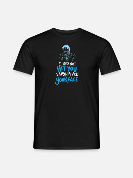 No te golpeé te puse cinco en la cara regalo - Mænd T-shirt - sort