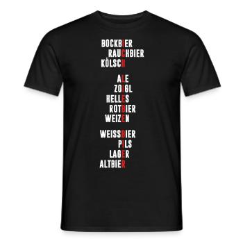 Ich liebe Bier- Lustiges Bier Shirt - Männer T-Shirt - Schwarz - Vorne - AI Model Male 178 light (178cm)