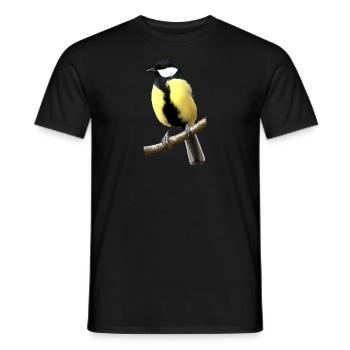 KOHLMEISE - Männer T-Shirt - Schwarz - Vorne - AI Model Male 178 light (178cm)