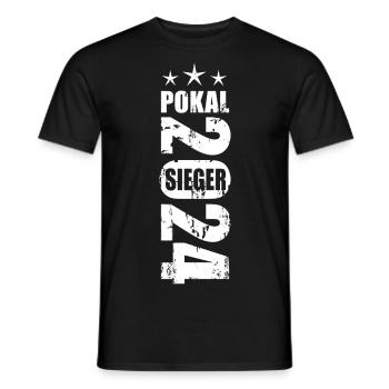 Pokalsieger 2024 - Männer T-Shirt - Schwarz - Vorne - AI Model Male 178 light (178cm)