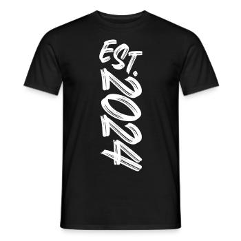 Est. 2024 - Established 2024 - Geburtstag Geschenk - Männer T-Shirt - Schwarz - Vorne - AI Model Male 178 light (178cm)
