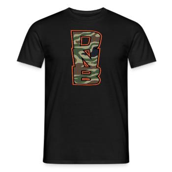 DNB Camo Original Junglist Drum n Bass Alt Mix - Men's T-Shirt - black - Front - AI Model Male 178 light (178cm)