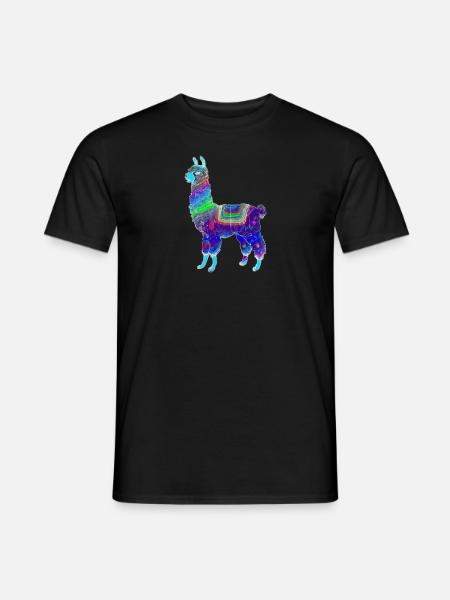 Lama-Tastic: T-Shirts für ein trendiges Outfit - Männer T-Shirt - Schwarz