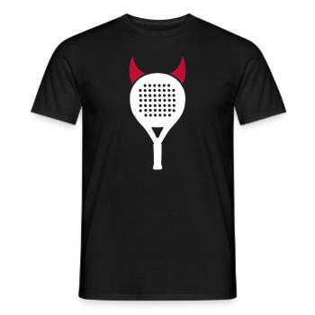 Joueur de padel Padel tennis diable femmes padel - T-shirt homme - noir - Devant - AI Model Male 178 light (178cm)