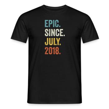 Epic Since July 2018 4. Geburtstag - Männer T-Shirt - Schwarz - Vorne - AI Model Male 178 light (178cm)