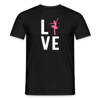 Ballett Ballerina Tanzen Dance Love - Männer T-Shirt - Schwarz - Vorne - AI Model Male 178 light (178cm)