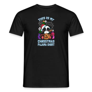 This Is My Christmas Pajama Shirt Weihnachten - Männer T-Shirt - Schwarz - Vorne - AI Model Male 178 light (178cm)