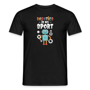 Droid Builder Cute Robotics est ma construction sportive cool - T-shirt homme - noir - Devant - AI Model Male 178 light (178cm)