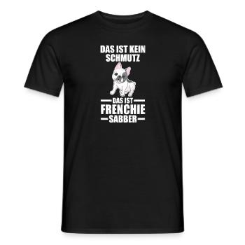 Hund Frenchie - Männer T-Shirt - Schwarz - Vorne - AI Model Male 178 light (178cm)