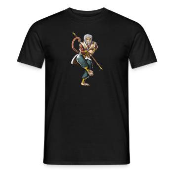 Monkey King Sun Wukong - Men's T-Shirt - black - Front - AI Model Male 178 light (178cm)