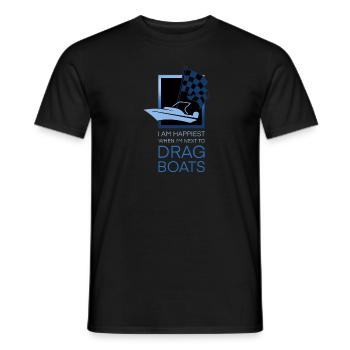 Motorboat Racing Boat Sport Boat Gift - Men's T-Shirt - black - Front - AI Model Male 178 light (178cm)