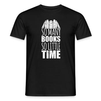 Tant de livres Si peu de temps - T-shirt homme - noir - Devant - AI Model Male 178 light (178cm)