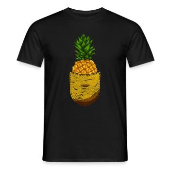Summer Fruit Tropical Fruit Pineapple - Men's T-Shirt - black - Front - AI Model Male 178 light (178cm)