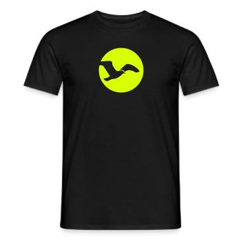 Goéland mouette - T-shirt homme - noir - Devant - AI Model Male 178 light (178cm)