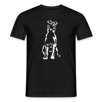 Irish Terrier "Black Edition" - Men's T-Shirt - black - Front - AI Model Male 178 light (178cm)