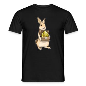 Bunny Easter Treasure Chest - Men's T-Shirt - black - Front - AI Model Male 178 light (178cm)