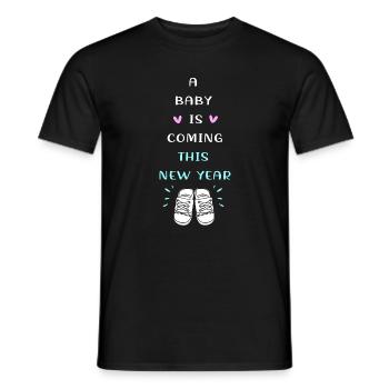 Sexe Révélation Réveillon Nouvel An Nouvel An - T-shirt homme - noir - Devant - AI Model Male 178 light (178cm)