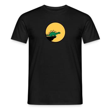 cool klippe mond nacht heulen wolf werwolf stegosa - Männer T-Shirt - Schwarz - Vorne - AI Model Male 178 light (178cm)