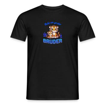 Bald bin ich ein großer Bruder - Männer T-Shirt - Schwarz - Vorne - AI Model Male 178 light (178cm)