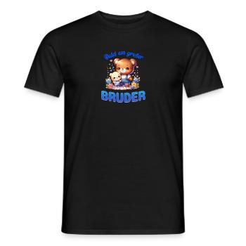 Bald bin ich ein großer Bruder - Männer T-Shirt - Schwarz - Vorne - AI Model Male 178 light (178cm)