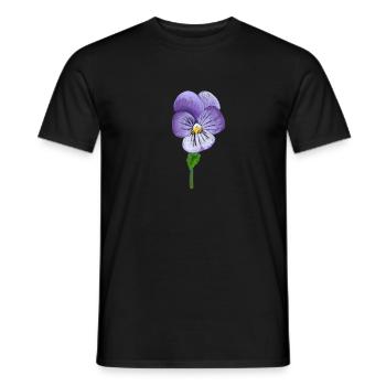 Viola tricolor - Männer T-Shirt - Schwarz - Vorne - AI Model Male 178 light (178cm)
