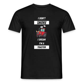 Funny Men Gift Farmer Tractor Farmer - Men's T-Shirt - black - Front - AI Model Male 178 light (178cm)