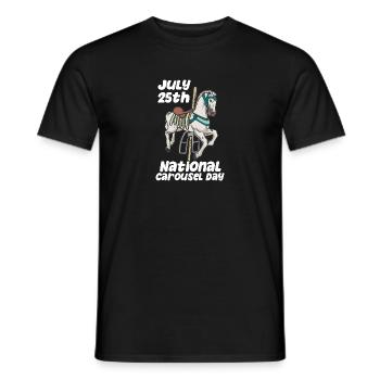July 25th - National Carousel Day - Männer T-Shirt - Schwarz - Vorne - AI Model Male 178 light (178cm)