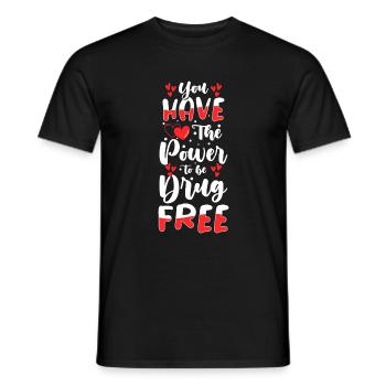 Entzug Nüchtern Abhängigkeit Nikotin - Männer T-Shirt - Schwarz - Vorne - AI Model Male 178 light (178cm)