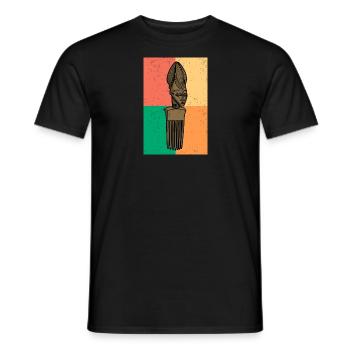 Peigne Afro Coiffure Histoire Culture Afrique Peigne - T-shirt homme - noir - Devant - AI Model Male 178 light (178cm)